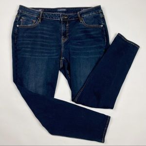 VIGOSS Jagger Classic Fit Dark Wash Skinny Jeans - Size 16